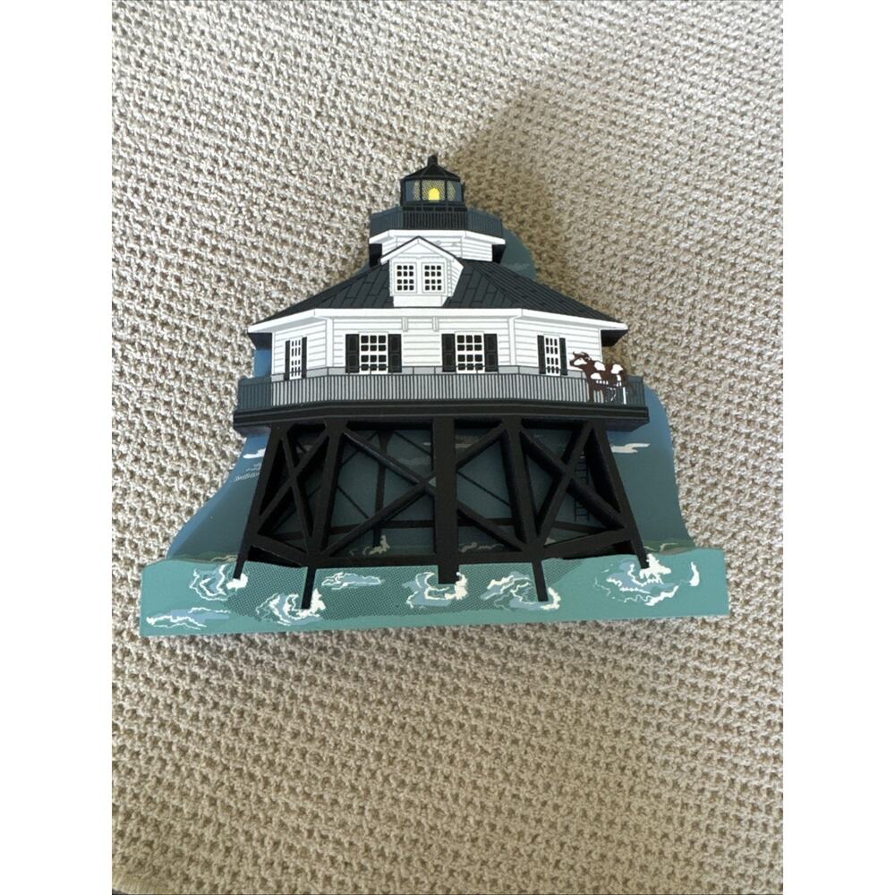 Vtg 1998 Sheila's Collectible Houses MIDDLE BAY LIGHTHOUSE Mobile Alabama PLH09